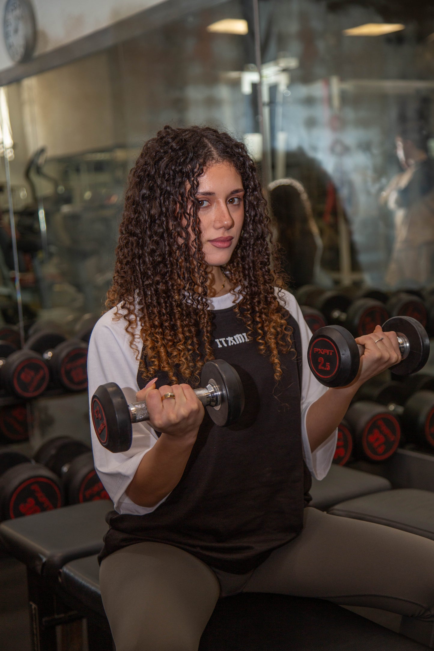 BUSHI OVERSIZE TEE - WHITE & BLACK - ITAMI FITNESS BRAND