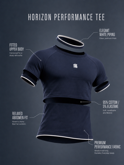 HORIZON PERFOMANCE TEE - BLUE NAVY