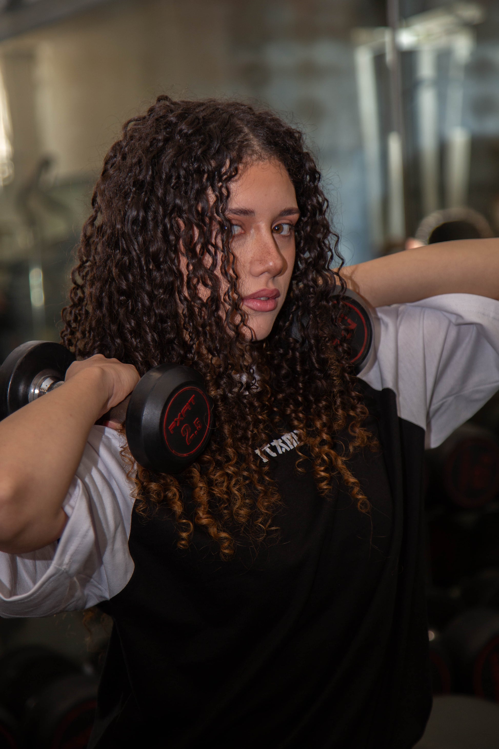 BUSHI OVERSIZE TEE - WHITE & BLACK - ITAMI FITNESS BRAND