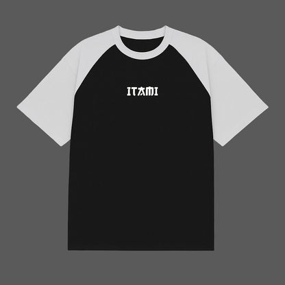 BUSHI OVERSIZE TEE - WHITE & BLACK - ITAMI FITNESS BRAND