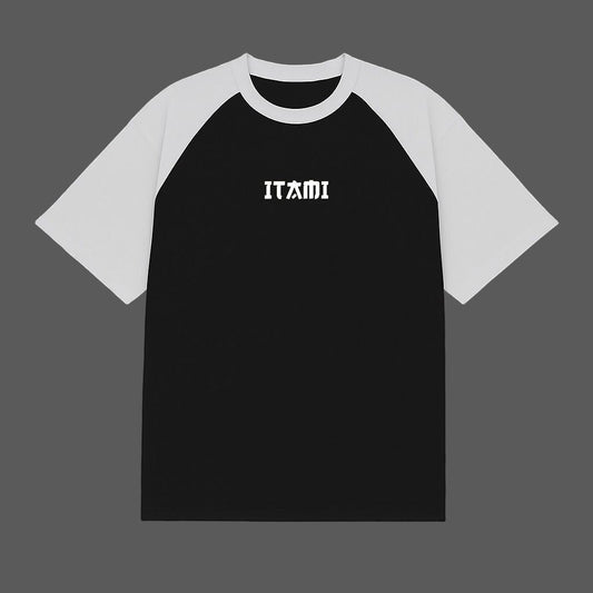 BUSHI OVERSIZE TEE - WHITE & BLACK - ITAMI FITNESS BRAND